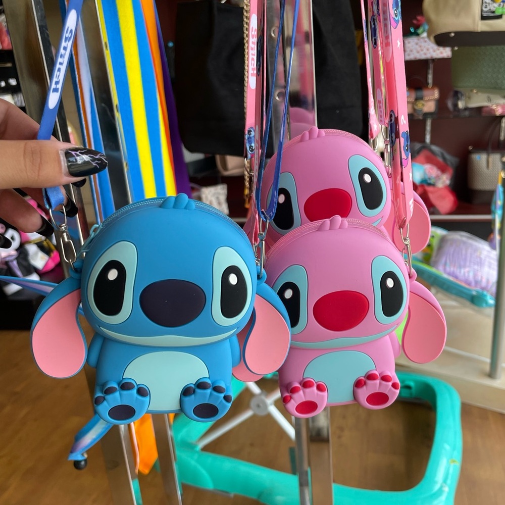 Cute Stitch and Angel Character Crossbody Bags